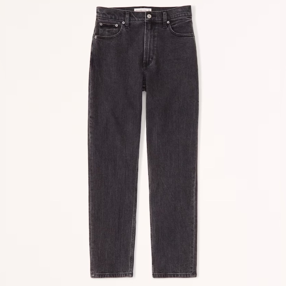 Abercrombie • The Mom High Rise Black Jeans